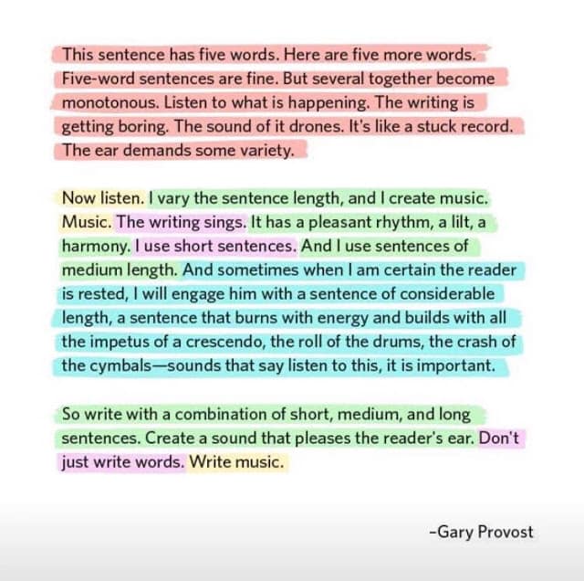 WritingCadenceGaryProvost