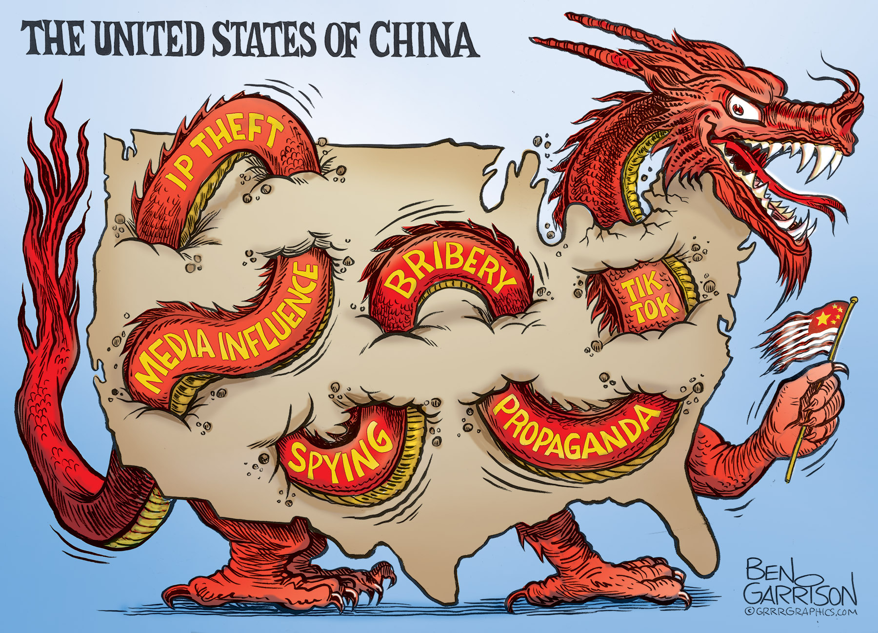 china infiltration cartoon