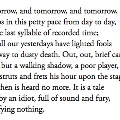 TomorrowAndTomorrowAndTomorrow