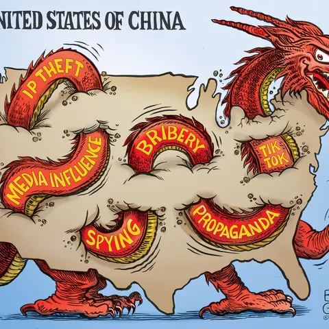 china infiltration cartoon