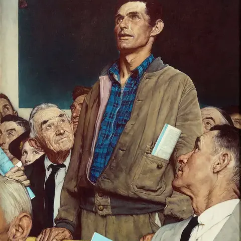 norman rockwell free speech